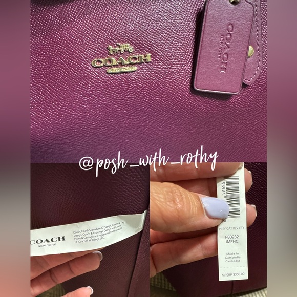 Coach Reversible City Tote With Party Cat Print 🐈 🎉 - Picture 7 of 11